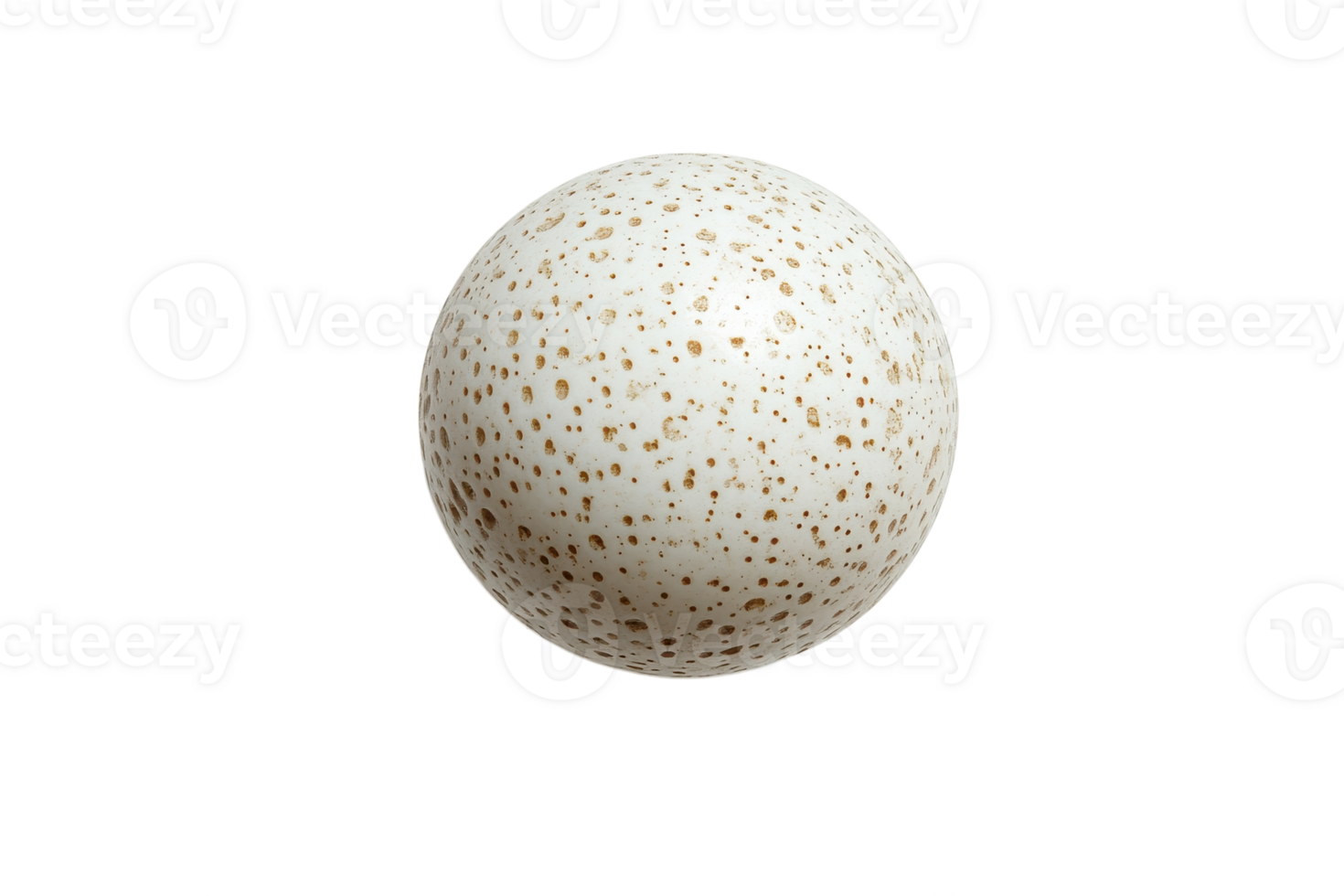 Unique speckled sphere on a plain background, showcasing intricate patterns and textures for artistic purposes png