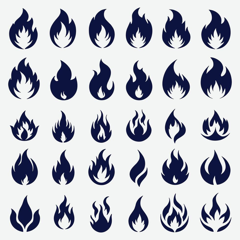 Fire Flame Symbol Clip Art for Posters and Modern Branding Concepts vector