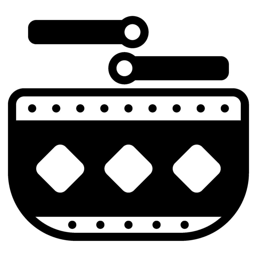 Drum Chinese New Year icon Illustration vector