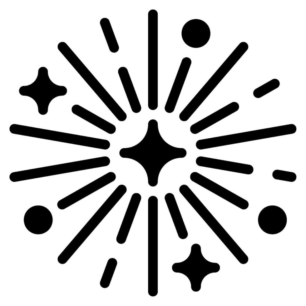 Fireworks Chinese New Year icon Illustration vector