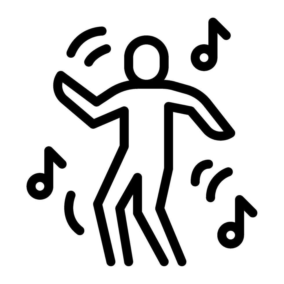 Dancing Hobby object icon illustration vector
