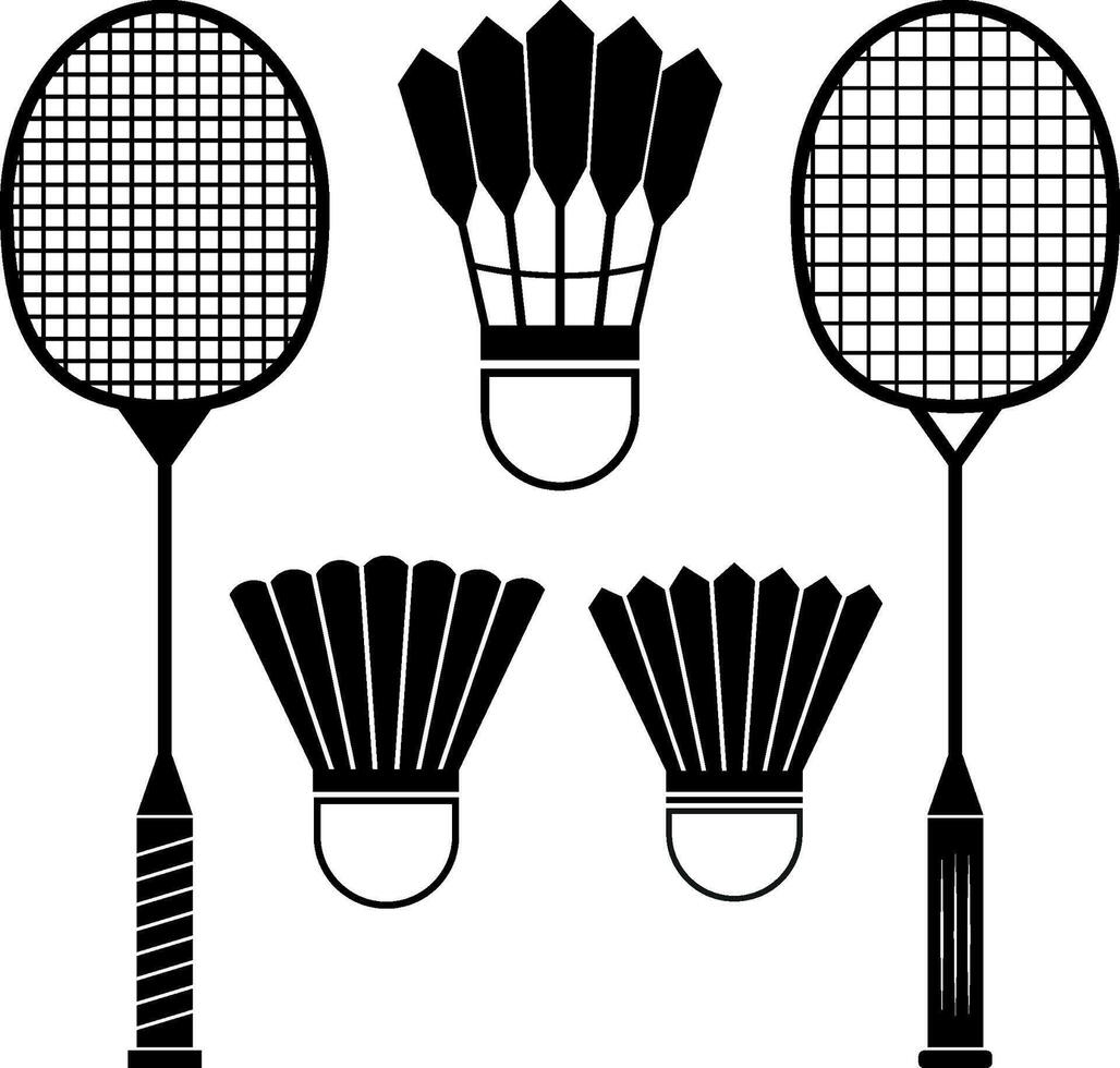 Badminton racket design or icon and symbol arts vector