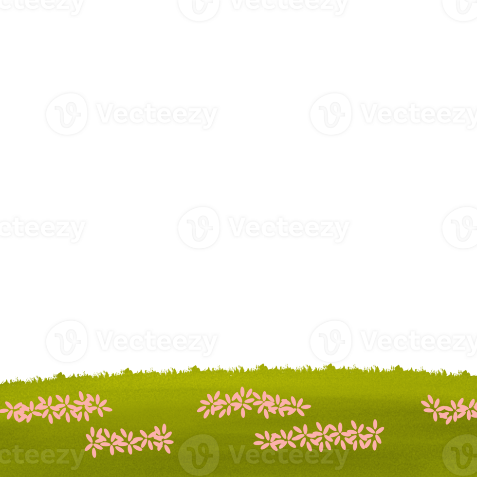 Green Flowers Landscape png