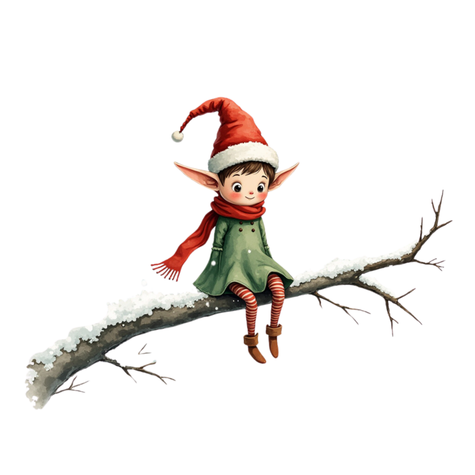 Elf on a tree png