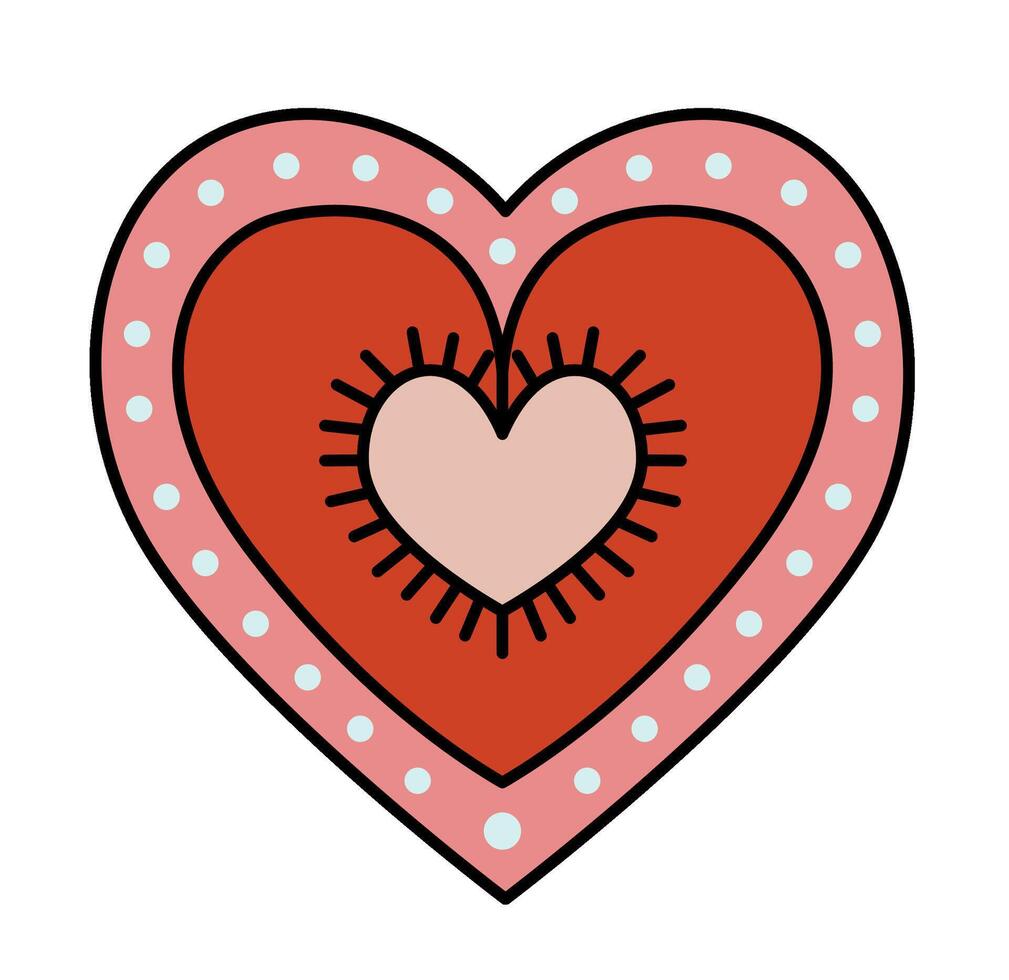 Heart with Polka Dot Frame vector