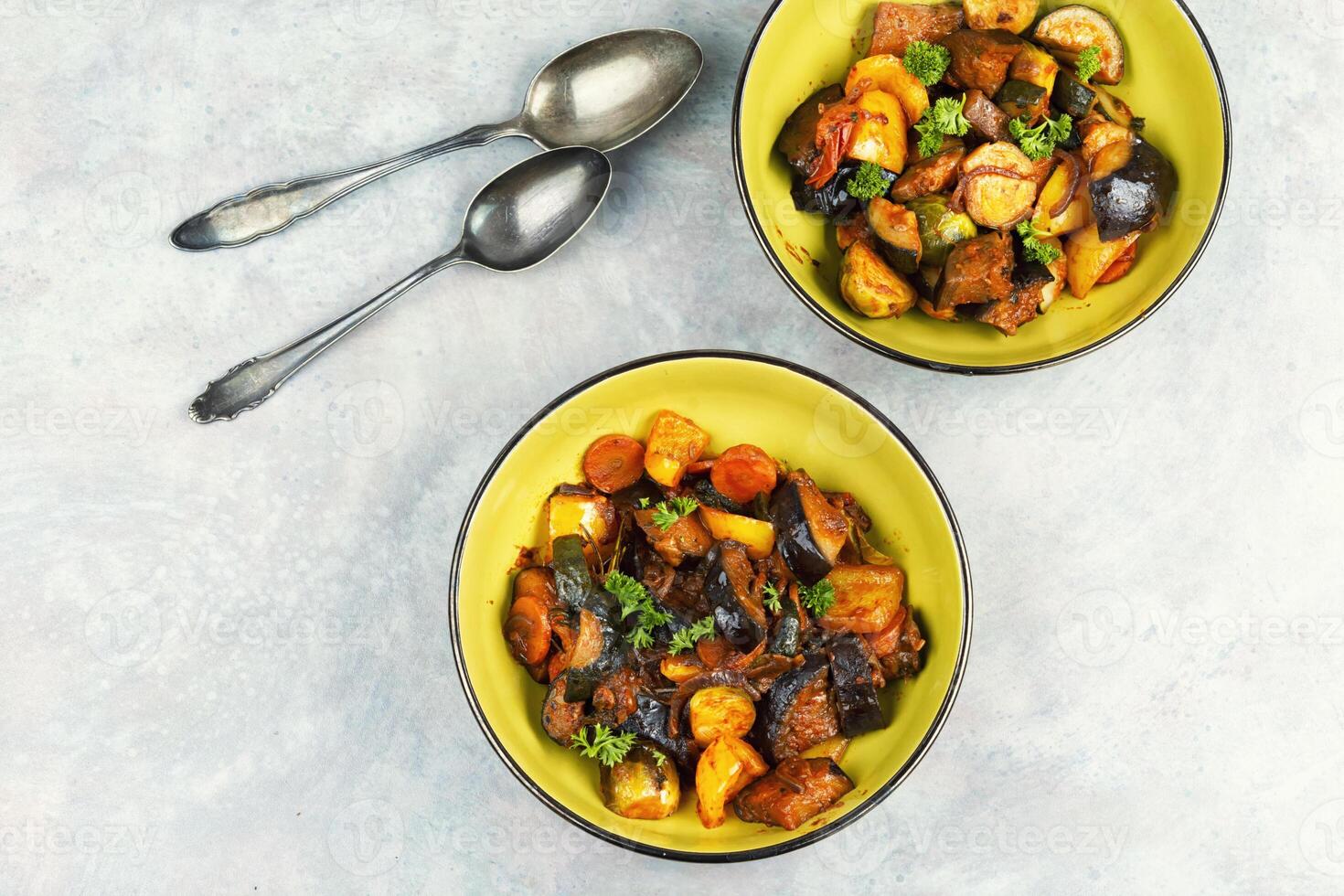 Diet vegetable stew or sauce. photo