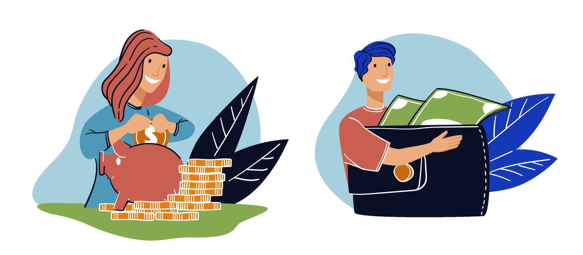Saving Money Financial Concept vector