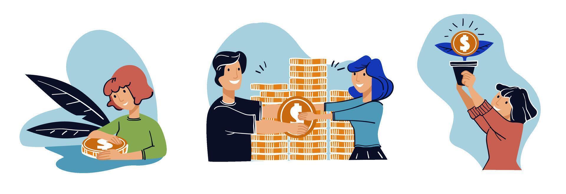 Investment and Wealth Accumulation vector