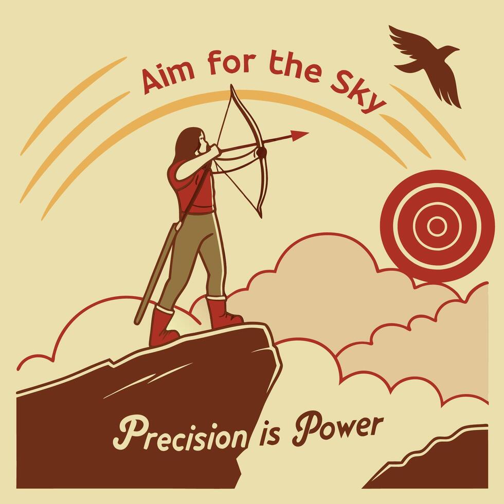 AIM FOR THE SKY vector