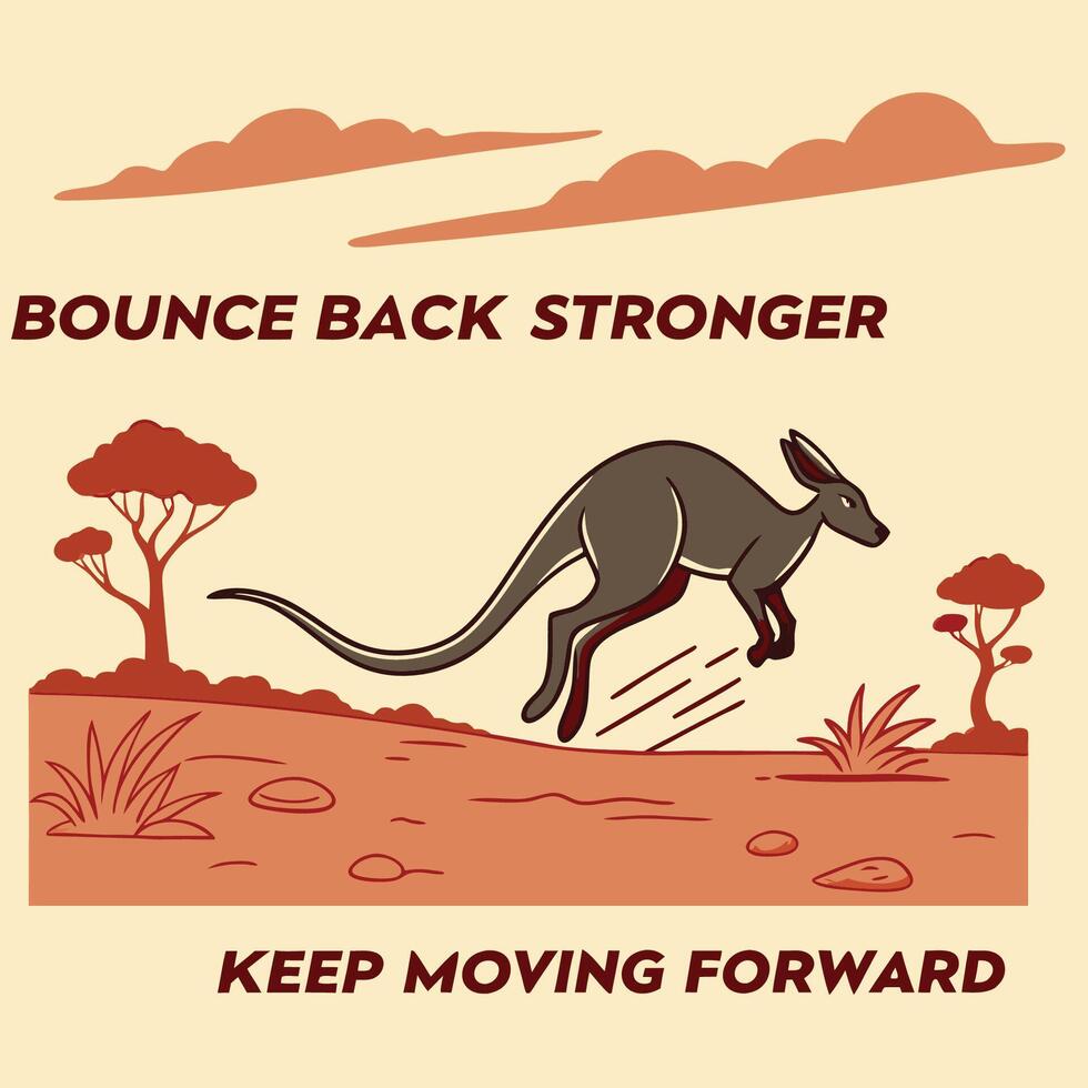 BOUNCE BACK STRONGER vector