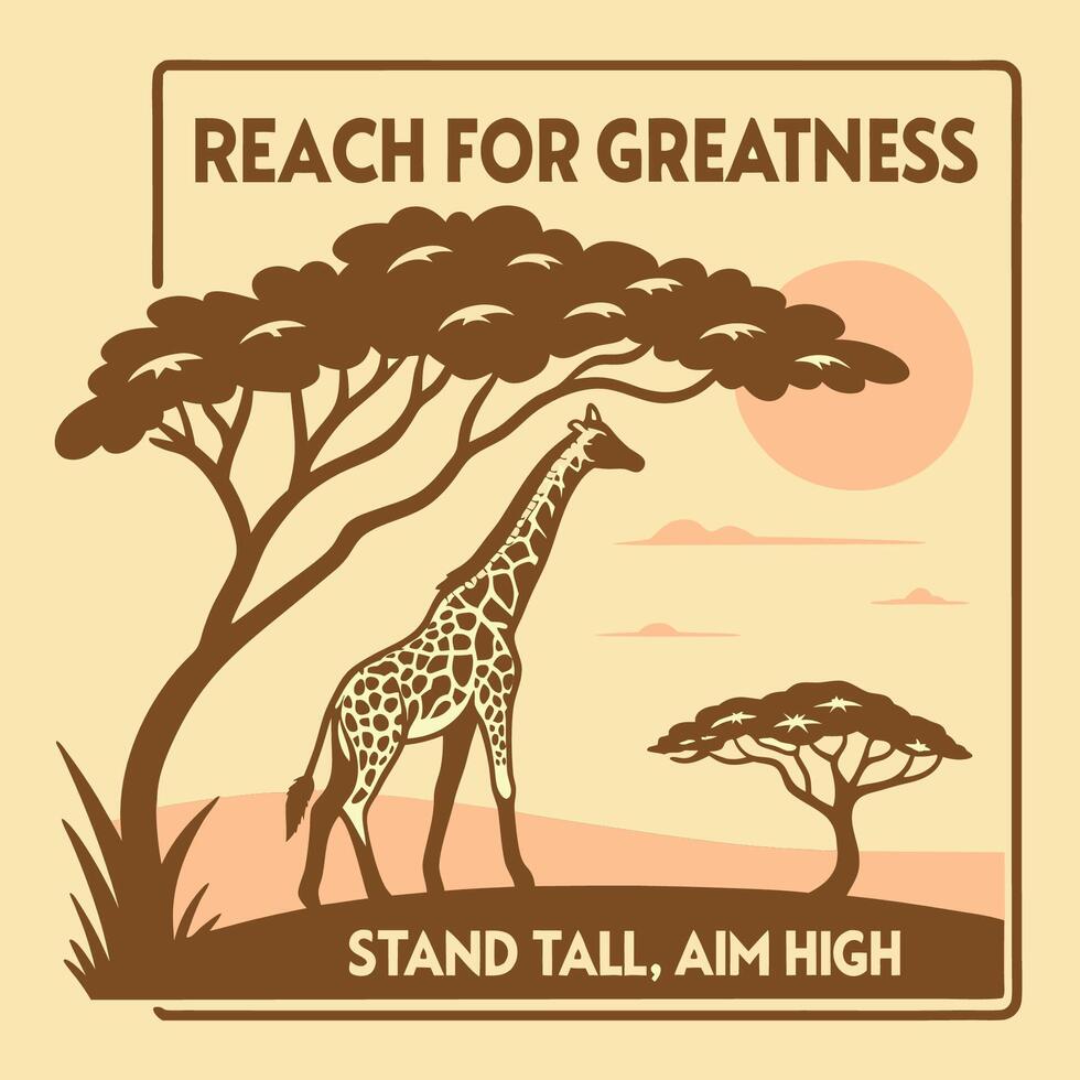 STAND TALL AIM HIGH vector