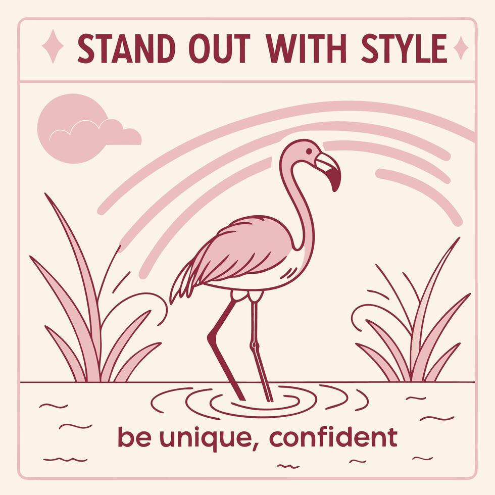 STAND OUT WITH STYLE vector