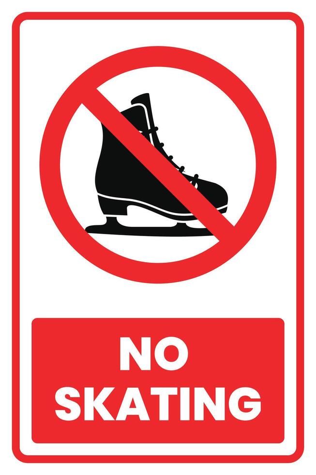 No skating sign on white background vector