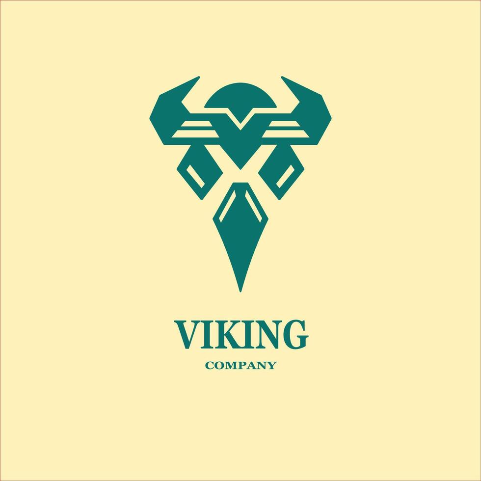 Minimalist Viking head logo hand drawn illustration artwork vector