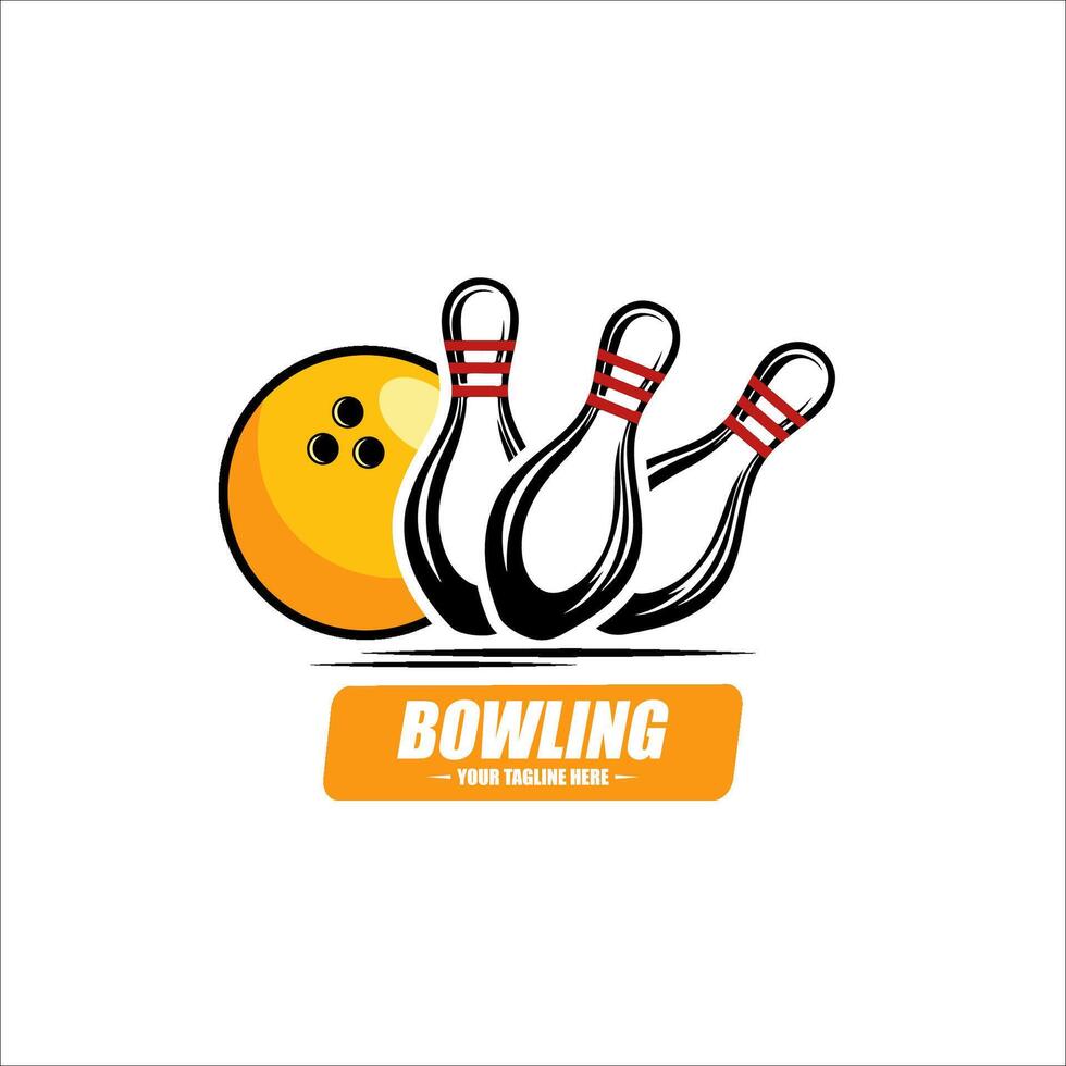 Bowling logo, emblem collections, designs templates on a light background. vector
