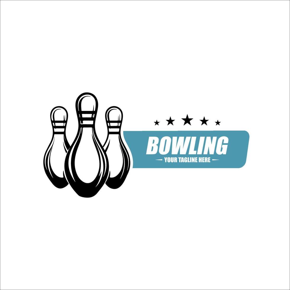Bowling sport logo design illustration vector