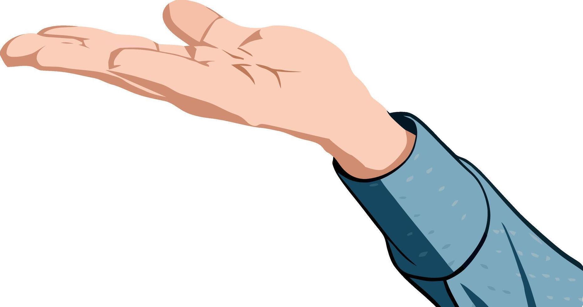 A cartoon hand reaching out to someone vector