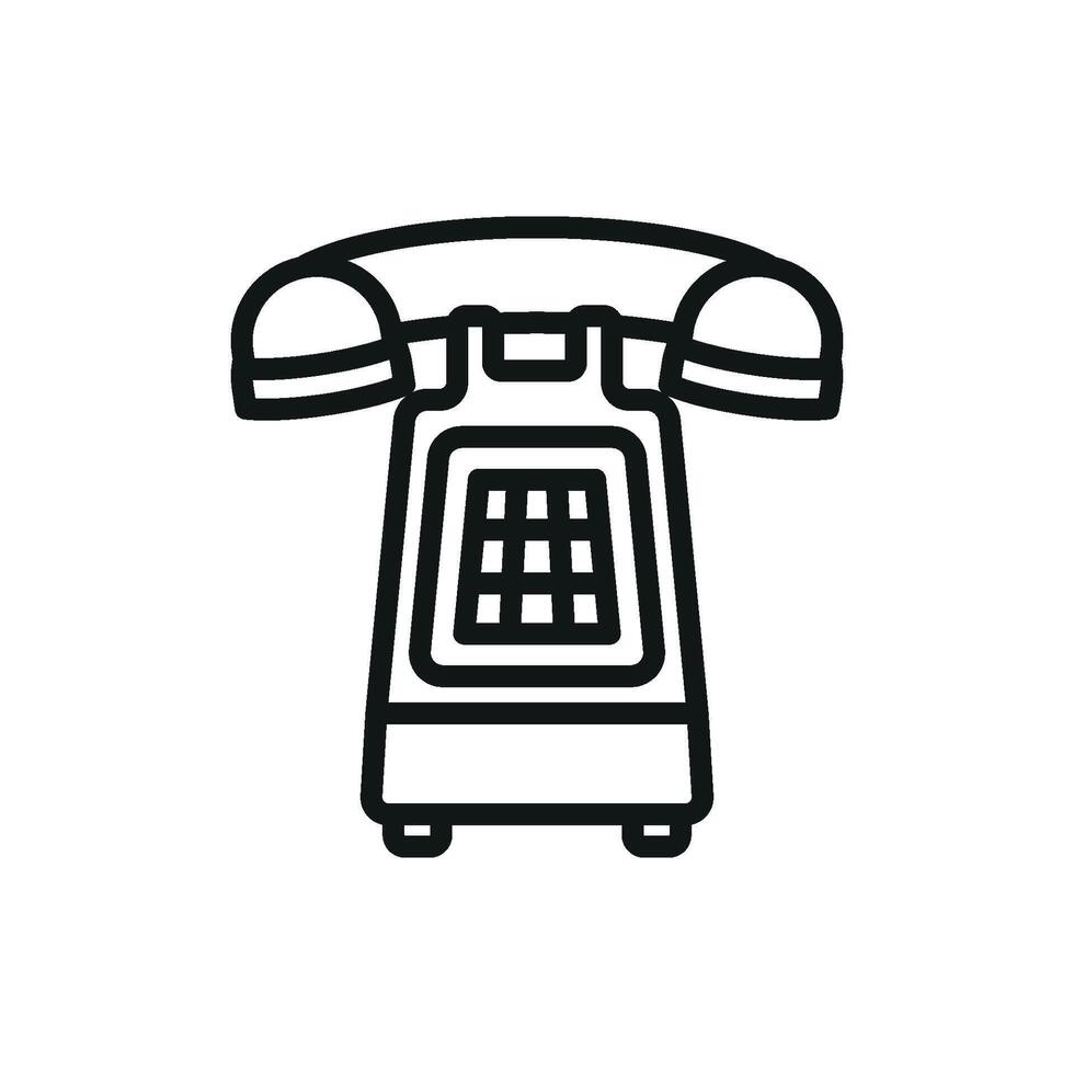 Telephone icon design emphasizing clarity and sleek form concept graphic vector