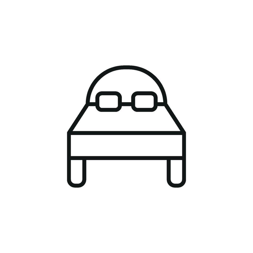Bed graphic design focused on a modern and simple icon concept vector