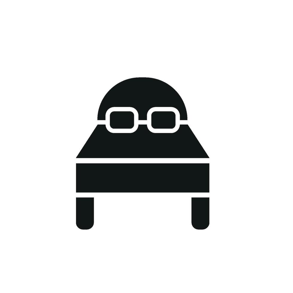 Bed design expressed through a simple and modern icon graphic concept vector