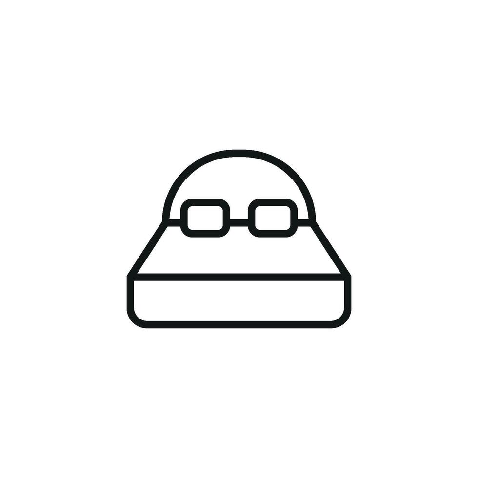 Bed concept highlighted through a simple and modern icon design graphic vector