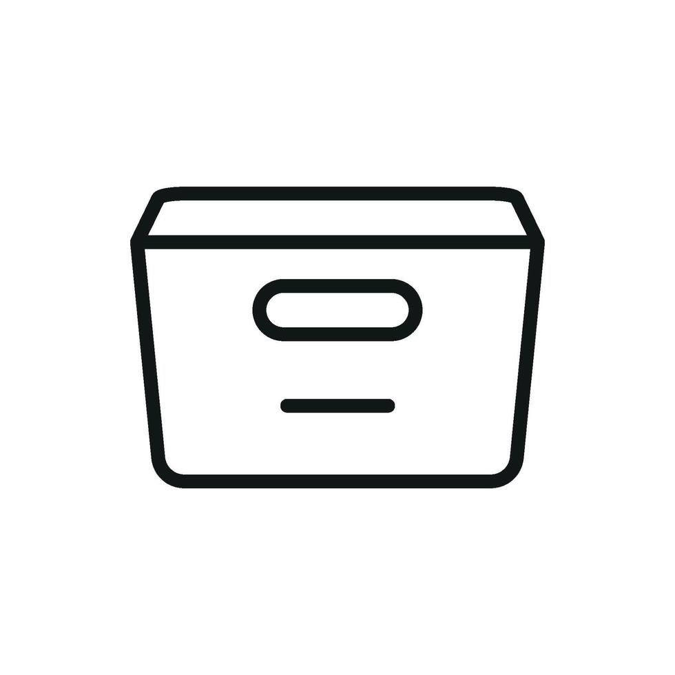 Container box graphic design focused on a modern and simple icon concept vector