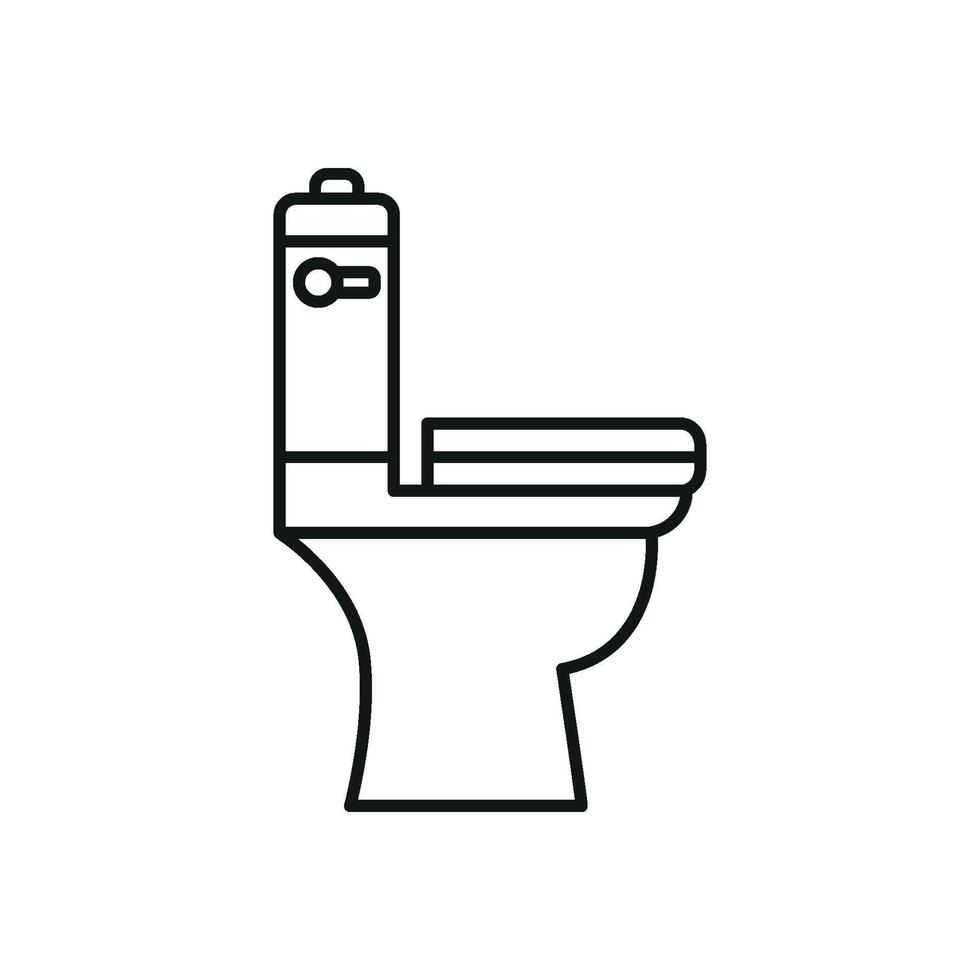 Simple graphic emphasizing a modern toilet bowl icon design concept vector