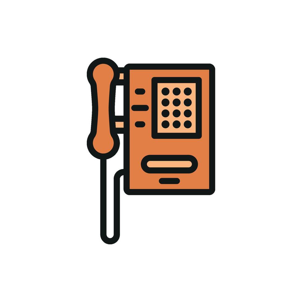 Telephone icon design showcasing a clean and contemporary aesthetic concept graphic vector