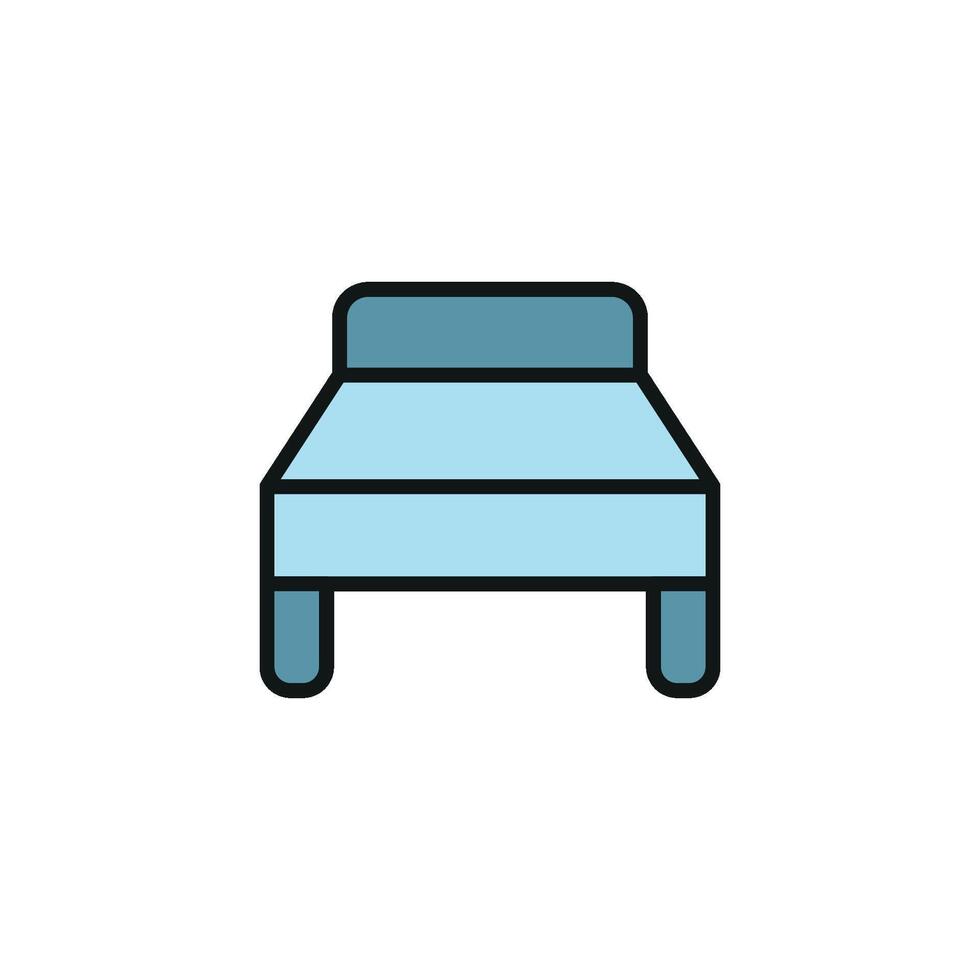 Modern bed icon presented through a simple design graphic concept vector