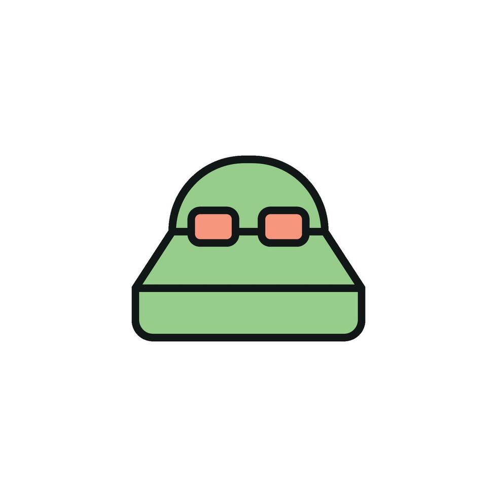Icon design illustrating a modern and simple bed concept graphic vector