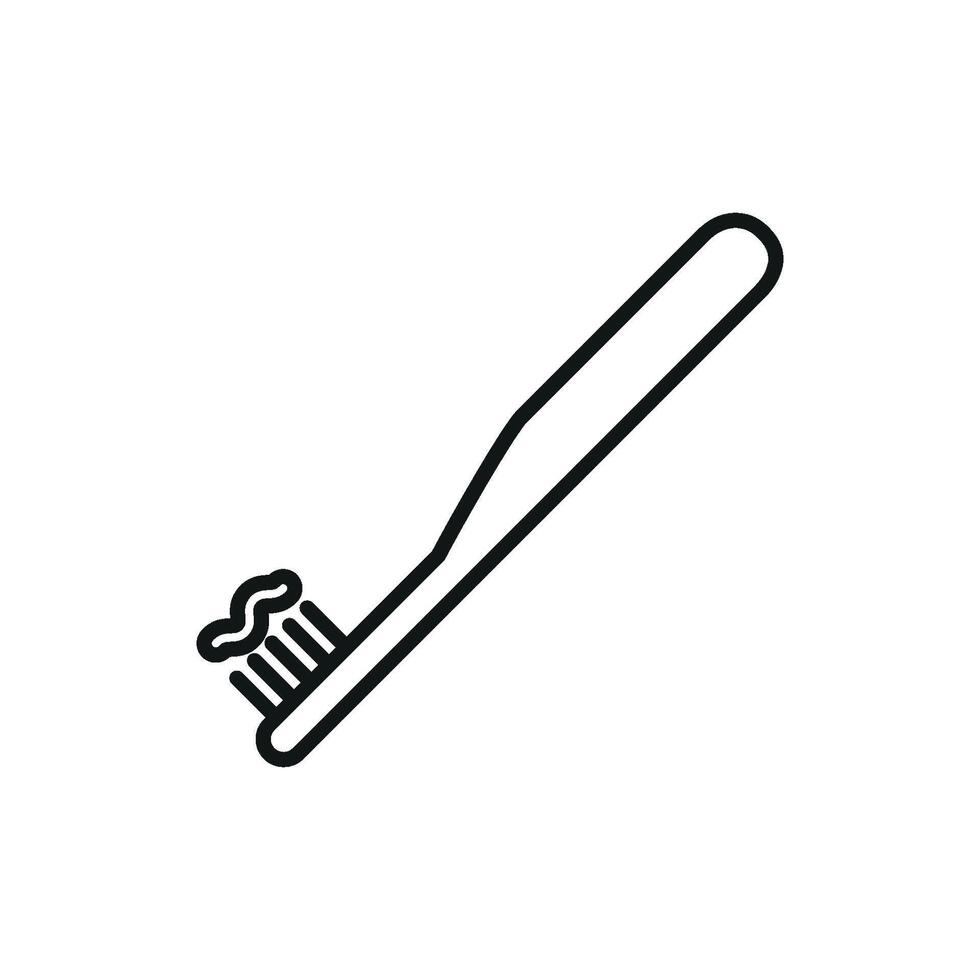 Toothbrush icon concept revealed through a modern and simple graphic design vector