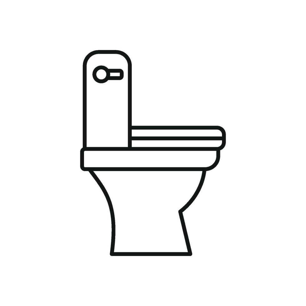Toilet bowl concept highlighted through a simple and modern icon design graphic vector