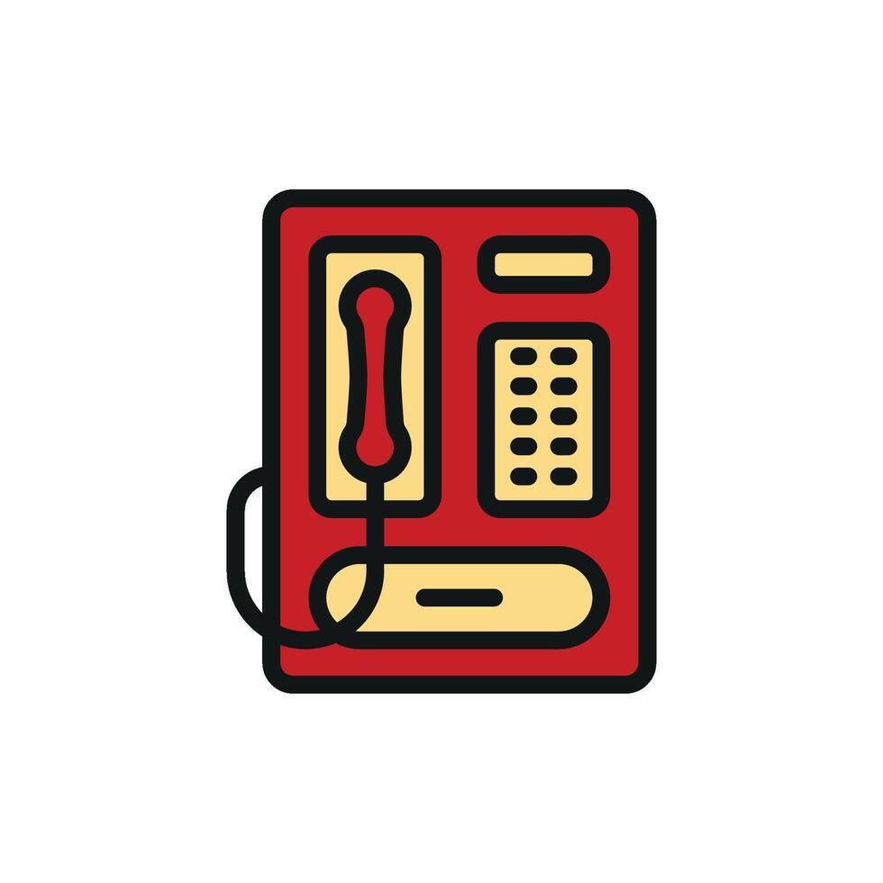 Telephone icon design capturing simplicity through bold and clean lines concept graphic vector