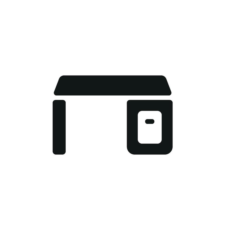 Desk icon design showcasing a simple and modern concept graphic vector
