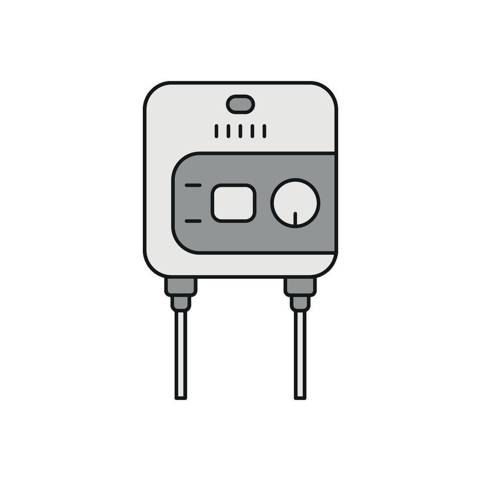 Simple graphic emphasizing a modern water heater icon design concept vector