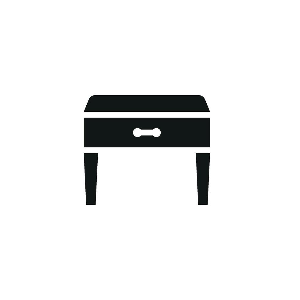 Simple graphic emphasizing a modern desk icon design concept vector