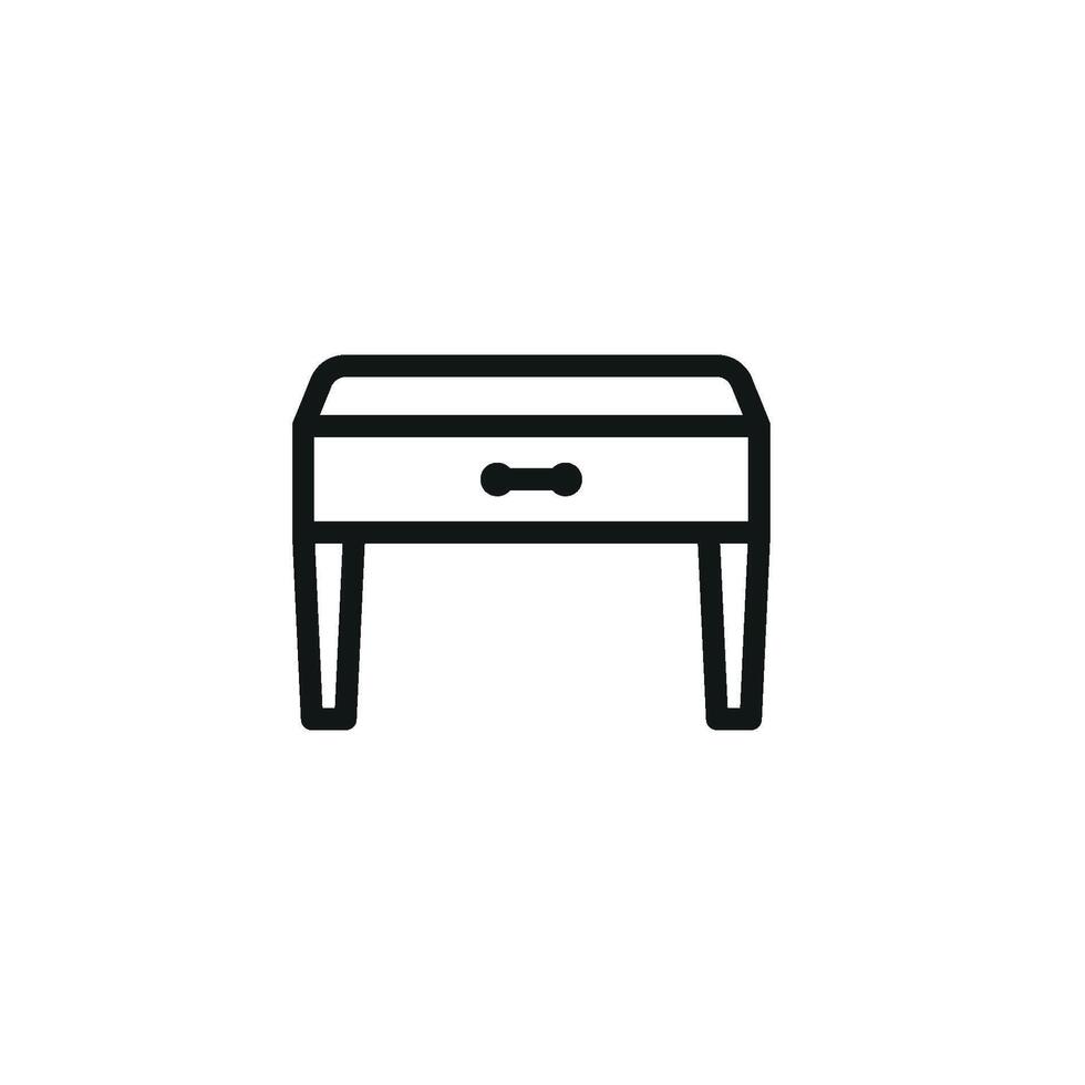 Modern concept graphic featuring a desk icon design in simplicity vector