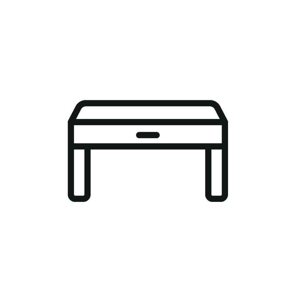Modern graphic portraying a simple desk icon design concept vector