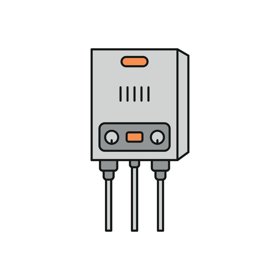 Icon design illustrating a modern and simple water heater concept graphic vector