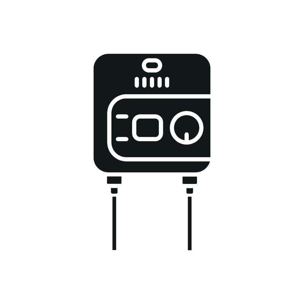 Graphic showcasing a water heater icon in a modern and simple design concept vector