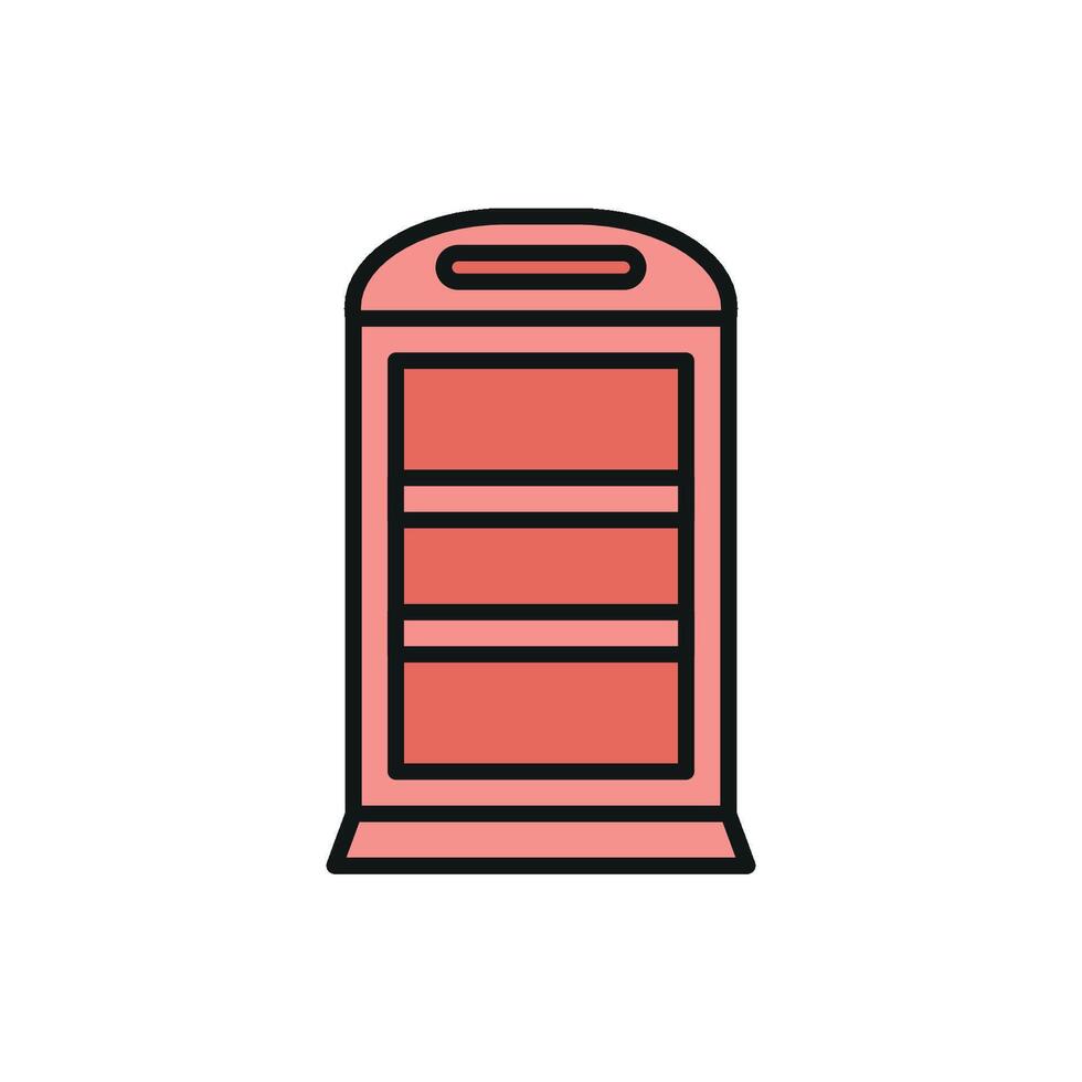 Book shelf icon design with an emphasis on symmetry and timeless design concept graphic vector