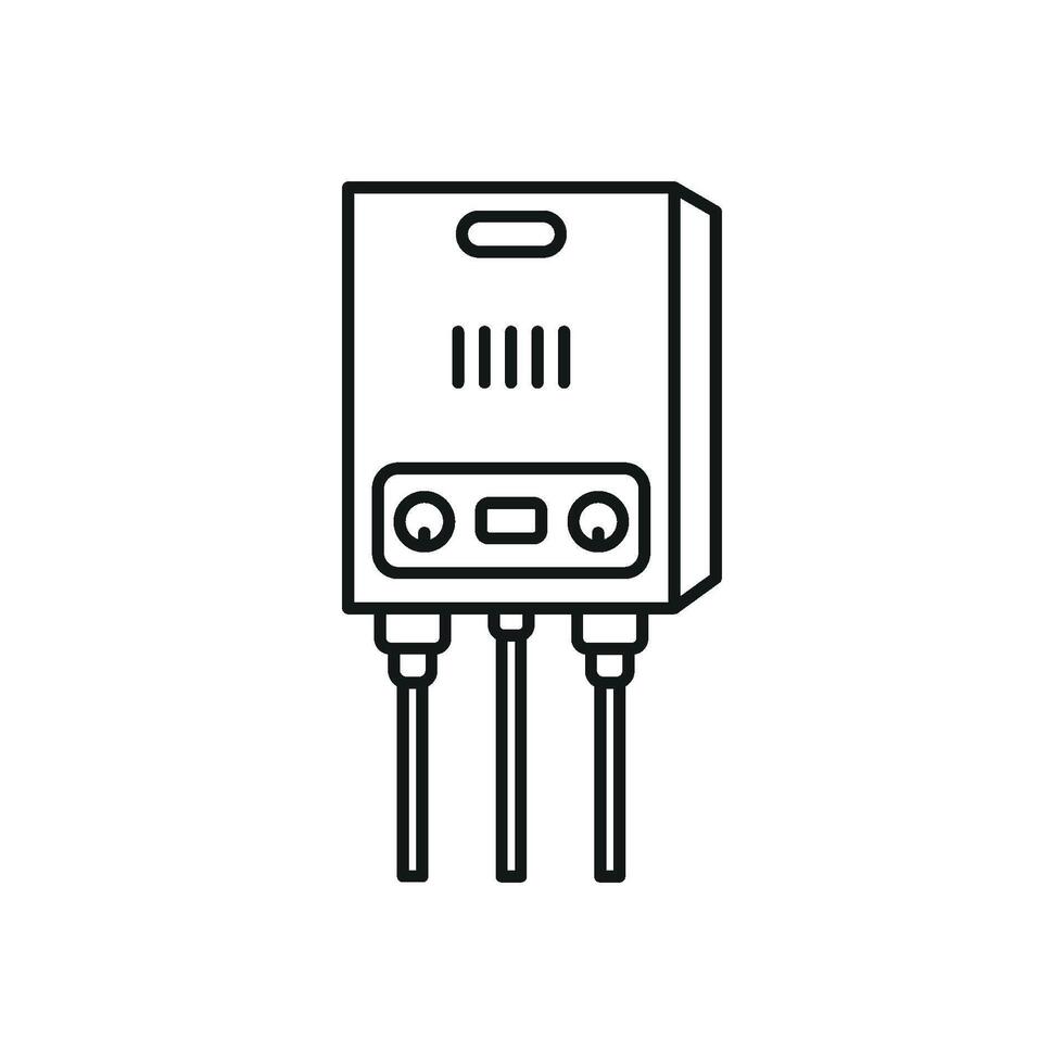 Modern concept graphic featuring a water heater icon design in simplicity vector