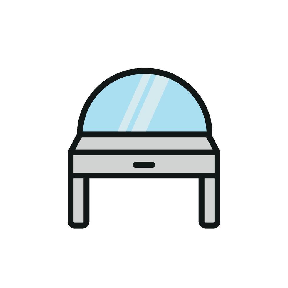 Dressing table icon graphic expressing a simple modern design concept vector