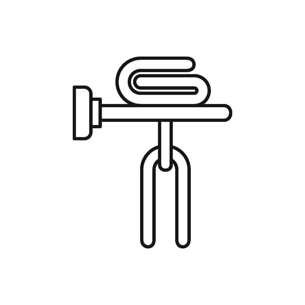 Graphic design of a towel icon reflecting a simple modern concept vector