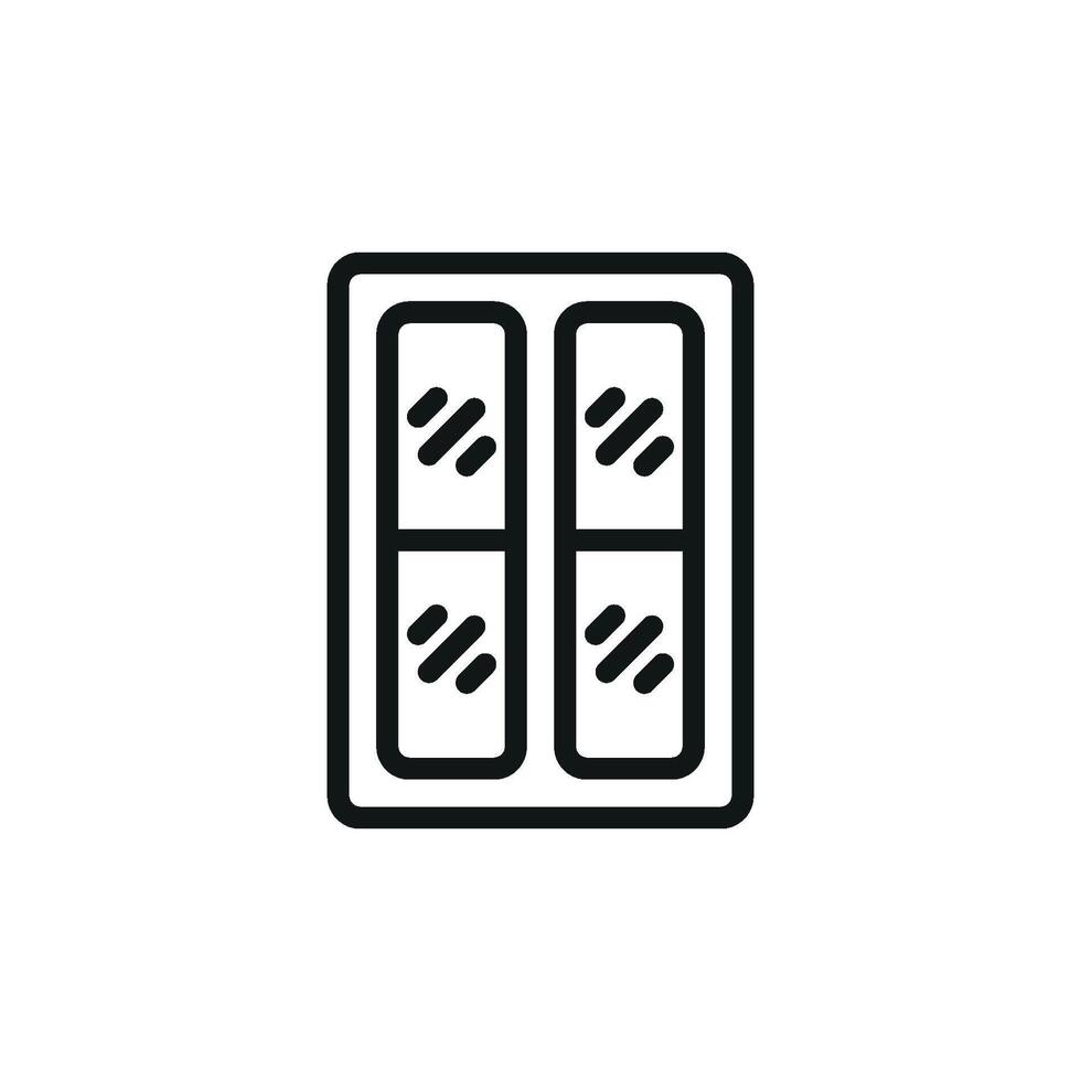 Window icon design reflecting a harmonious mix of clarity and modern style concept graphic vector