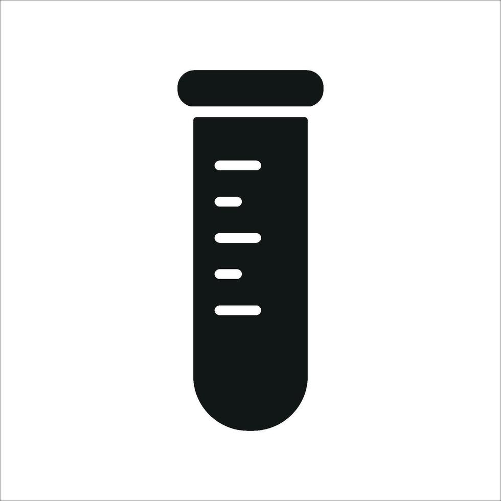 Test tube icon design combining laboratory aesthetics with sleek visual appeal concept graphic vector