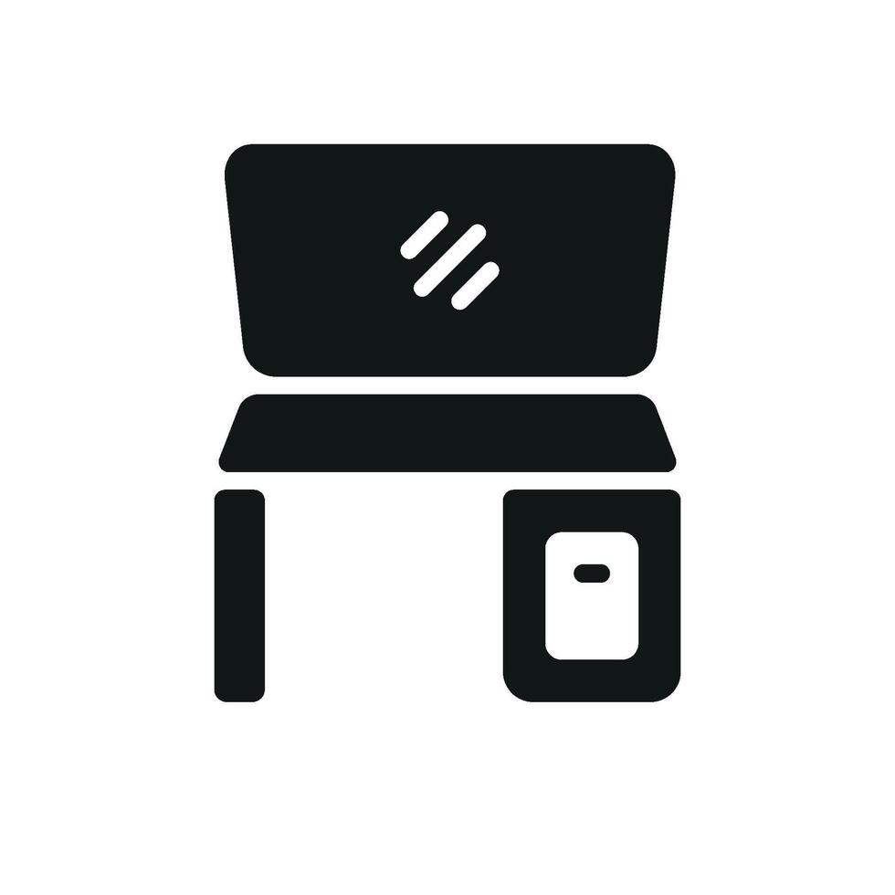 Dressing table icon design showcasing a simple and modern concept graphic vector