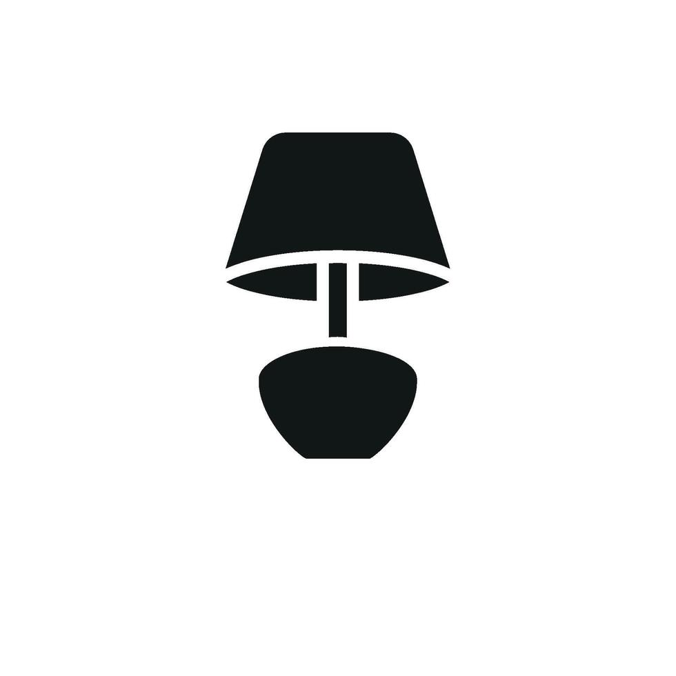 Modern concept graphic featuring a night lamp icon design in simplicity vector