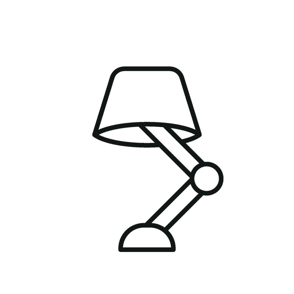 Simple graphic emphasizing a modern night lamp icon design concept vector