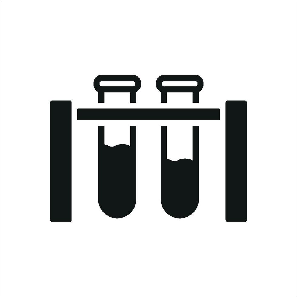 Test tube icon design emphasizing clarity with a clean modern structure concept graphic vector